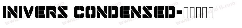inivers condensed字体转换